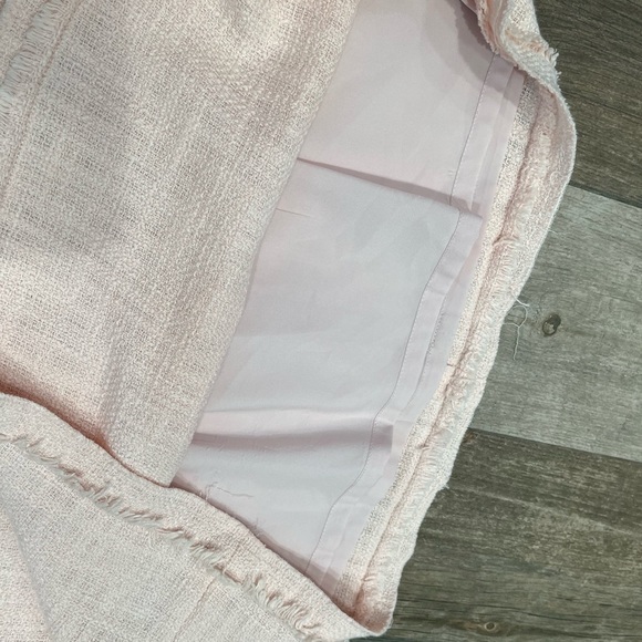 Karl Lagerfeld Paris Pink Tweed Shift Dress with Front Decor Pockets Size 8 - Picture 11 of 12